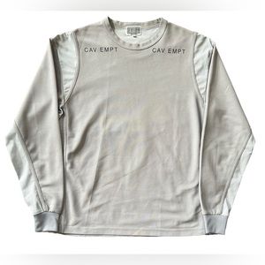 Cav Empt Grey Mesh Long Sleeve T-Shirt Size: M